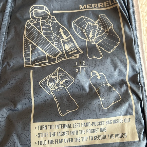 Merrell Light Blue Puffer Vest - Picture 7 of 9